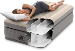 Intex Prime Comfort Luchtbed - Eenpersoons - Ingebouwde Elektrische Pomp -Outdoor Kampeeruitrusting Winkel 1320 1900 64162 inuse 2023 300