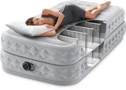 Intex Supreme Air Flow Luchtbed - Eenpersoons - Ingebouwde Elektrische Pomp -Outdoor Kampeeruitrusting Winkel 1320 1900 64488 inuse 2023 300