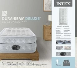 Intex Supreme Air Flow Luchtbed - Eenpersoons - Ingebouwde Elektrische Pomp -Outdoor Kampeeruitrusting Winkel 1688 1900 64488nd pkg 2023 300