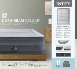 Intex Comfort Plush Extra Hoog Luchtbed - Queensize - Ingebouwde Elektrische Pomp -Outdoor Kampeeruitrusting Winkel 1690 1900 64418nd pkg 2023 300