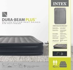 Intex Deluxe Pillow Rest Raised Luchtbed - Queensize - Ingebouwde Elektrische Pomp -Outdoor Kampeeruitrusting Winkel 1812 1900 64136nd pkg 2023 300