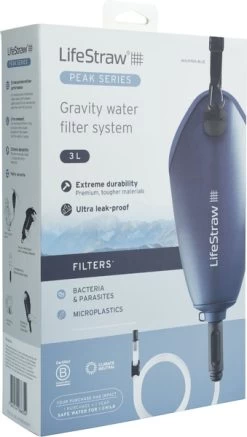 Lifestraw Peak Gravity Bag Waterfilter - 3 Liter - Blauw -Outdoor Kampeeruitrusting Winkel 1900 1900 00104070 06