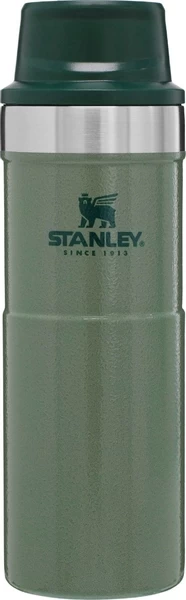 Stanley The Trigger-Action Travel Thermosfles - 470 Ml - Donkergroen