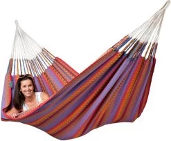 La Siesta Carolina 2 Persoons Hangmat - Flowers -Outdoor Kampeeruitrusting Winkel 800 968 cah16 2 carolina flowers cotton double classic hammock image 02