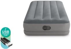 Intex Prestige Mid-Rise Luchtbed - Eenpersoons - Ingebouwde Elektrische Pomp -Outdoor Kampeeruitrusting Winkel 833 1200 intex twin prestige mid rise luchtbed 1 persoons 1