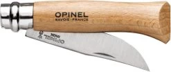 Opinel N°07 RVS Zakmes -Outdoor Kampeeruitrusting Winkel 8711942511548 opinel inox 7 hout ingeklapt horizontaal resultaat
