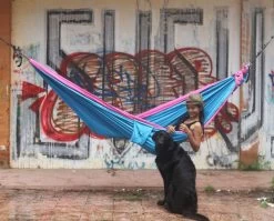 Ticket To The Moon Hangmat 2 Persoons Original Double - Pink/Aqua -Outdoor Kampeeruitrusting Winkel 900 1114 img 2447