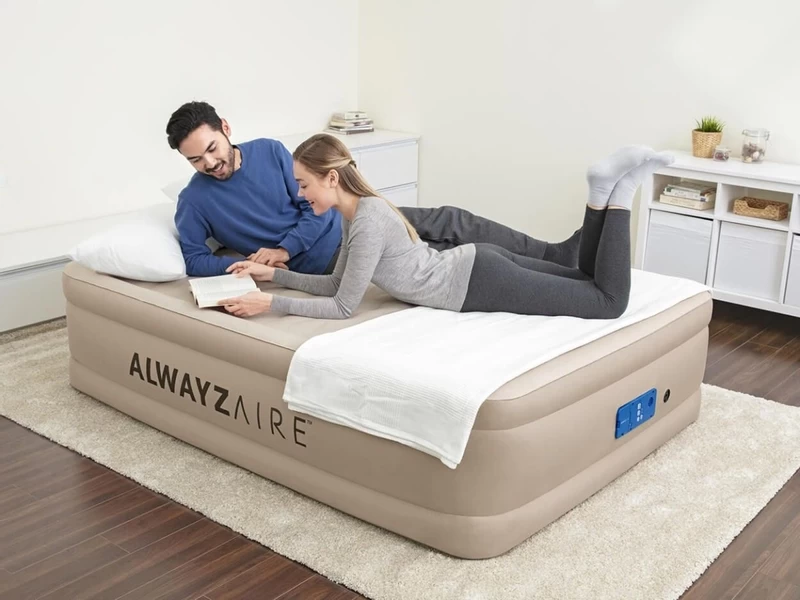 Bestway AlwayzAire Tough Guard Luchtbed - Queensize - Ingebouwde Elektrische Pomp Met 3 Luchtdrukprogramma's 4 Bestway AlwayzAire Tough Guard Luchtbed - Queensize - Ingebouwde Elektrische Pomp Met 3 Luchtdrukprogramma's - Afbeelding 2