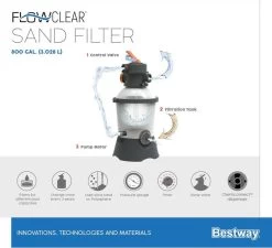 Bestway Flowclear Zandfilterpomp 3 M3/u -Outdoor Kampeeruitrusting Winkel bestway flowclear zandfilterpomp 3 0 m3uur 20