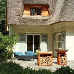 OFYR Butcher Block Storage 90 Corten - Teak Wood -Outdoor Kampeeruitrusting Winkel ofyr butcher block storage 90 corten teak wood 3