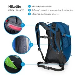 Osprey Hikelite Wandelrugzak - 18 Liter - Zwart -Outdoor Kampeeruitrusting Winkel osprey hikelite 18