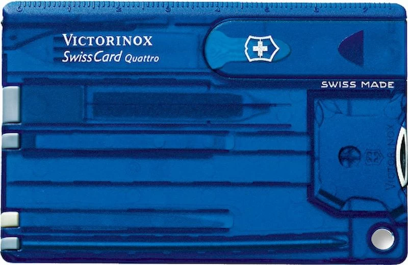 Victorinox SwissCard Quattro Multitool - Transparant Blauw 3 Victorinox SwissCard Quattro Multitool - Transparant Blauw