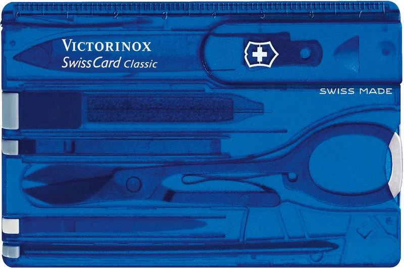 Victorinox SwissCard Classic Multitool - Transparant Blauw 3 Victorinox SwissCard Classic Multitool - Transparant Blauw