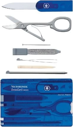Victorinox SwissCard Classic Multitool - Transparant Blauw 5 Victorinox SwissCard Classic Multitool - Transparant Blauw -Outdoor Kampeeruitrusting Winkel sak 0 7122 t2 s2 resultaat